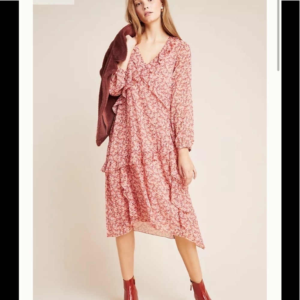 SALE NWT Anthropologie Sirena Ruffled Tunic Dress XS, L
